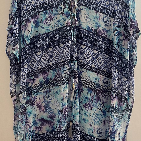 Tommy Bahama Aquapetals Lace Up Tunic - NWT - Size S/M - Picture 5 of 13